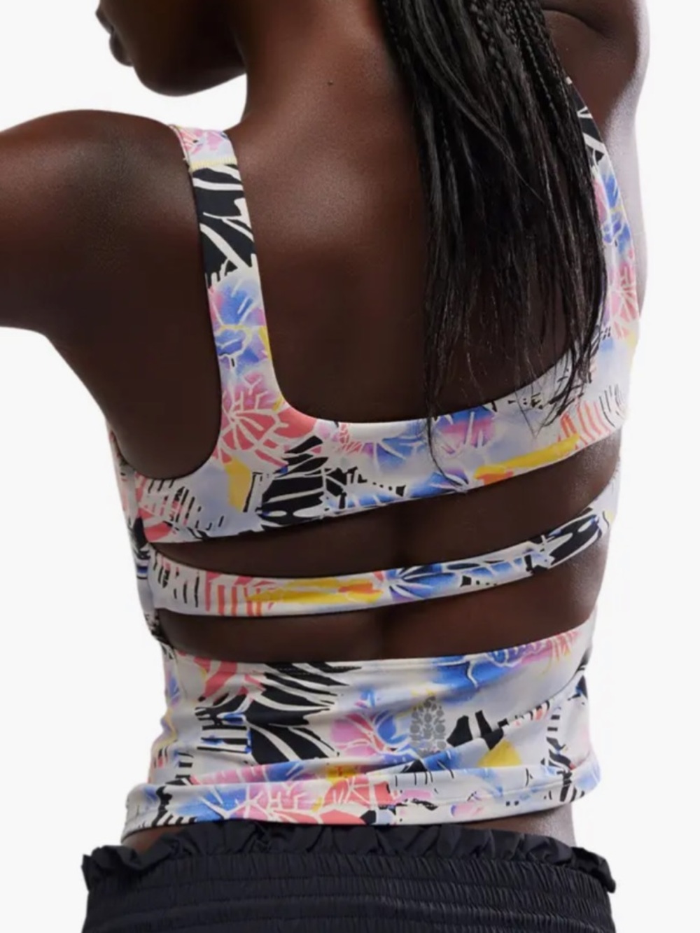 NWT $68 Free People Never Better Long Tank Mystic Floral Combo Tank